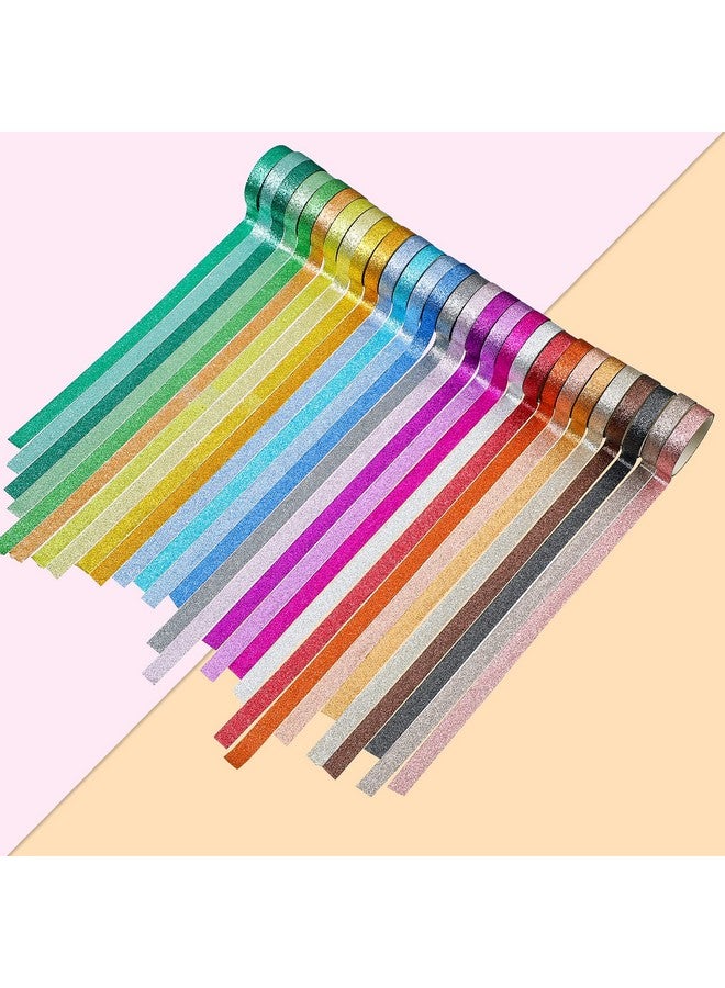 اياستي 30 لفة من شريط واشي اللامع وشريط لاصق ملون بطول 66 ياردة من شريط قوس قزح المعدني وشريط لاصق مزخرف لسجلات القصاصات الفنية ومشاريع الحرف اليدوية وتغليف الهدايا والديكور - Image 4