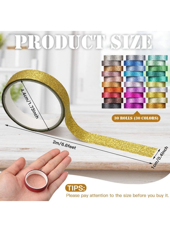 اياستي 30 لفة من شريط واشي اللامع وشريط لاصق ملون بطول 66 ياردة من شريط قوس قزح المعدني وشريط لاصق مزخرف لسجلات القصاصات الفنية ومشاريع الحرف اليدوية وتغليف الهدايا والديكور - Image 2
