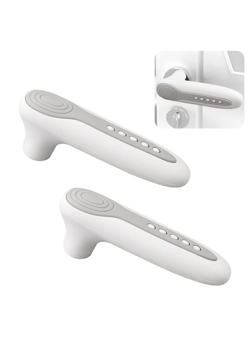 Generic 2 Pcs Silicone Door Handle Covers, Silicone Door Handle Glove Anti-Static Safety Door Knob, Baby Safety Equipment Kids Safety Door Knob Cover for Flat Square Door Handle  - Image 1
