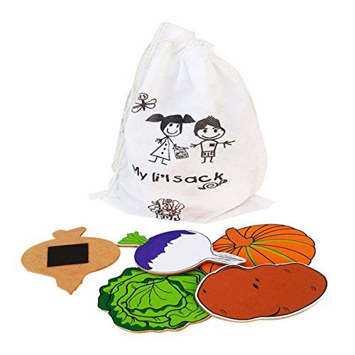 Skillofun Magnetic Cutouts - Vibrant Wooden Vegetables, Educational Non-Toxic Play Set for Kids | Engages Children in Creative Fun & Vegetable Recognition - Set of 10 - Image 1