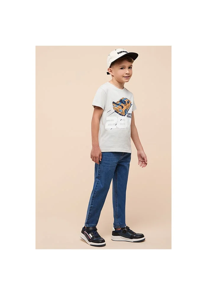 R&b Washed Jeans with Button Closure
