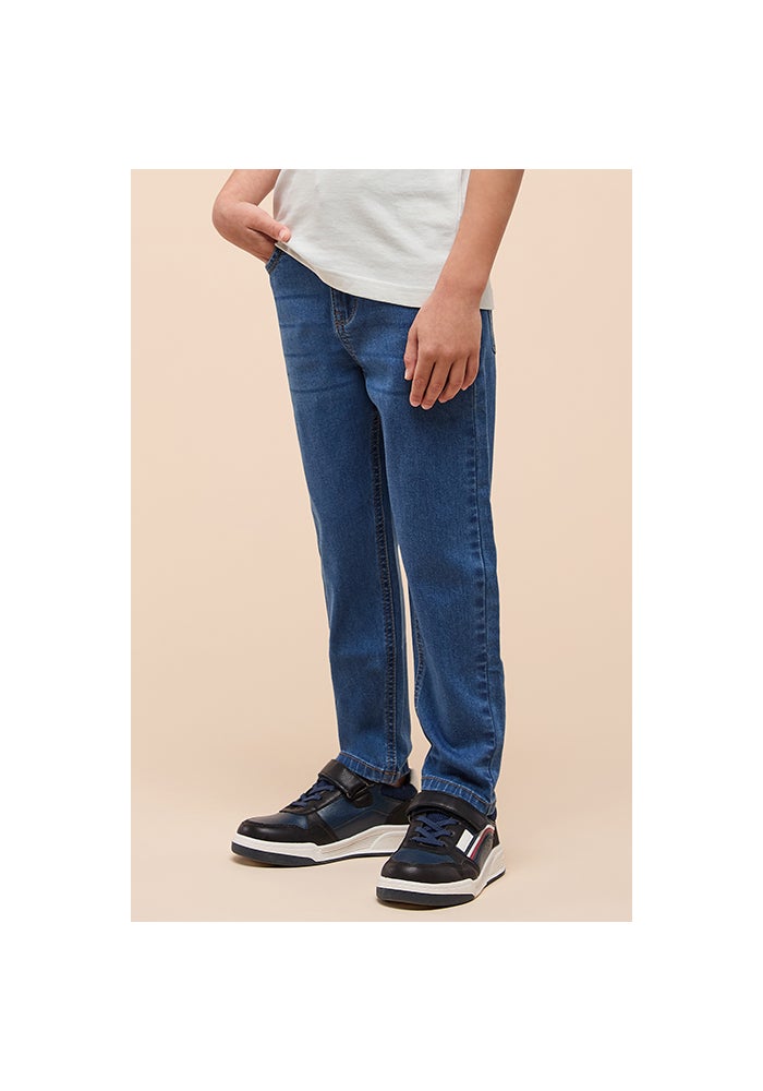 R&B Washed Jeans with Button Closure - Image 4