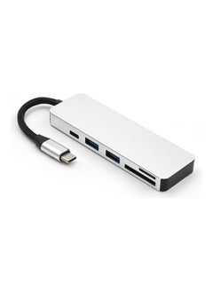نيبمينينت محول 5 في 1 متعدد المنافذ بموزع USB C مع منفذ 3.1 ومنفذي 3.0 وقارئ بطاقات SD وTF لأجهزة Type  - Image 1