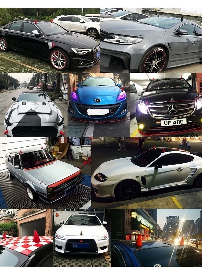 Cool and cute bull horn car exterior decoration stickers, universal for roof, hood, front and back decorations inside and outside the car. - Image 3
