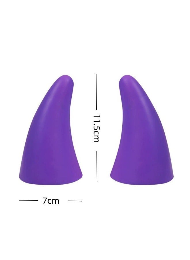 Cool and cute bull horn car exterior decoration stickers, universal for roof, hood, front and back decorations inside and outside the car. - Image 2
