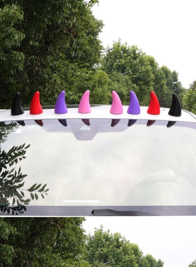 Cool and cute bull horn car exterior decoration stickers, universal for roof, hood, front and back decorations inside and outside the car. - Image 4