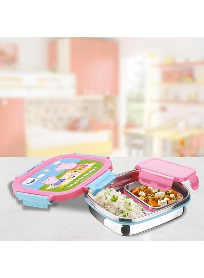 JOYO حزمة غداء صغيرة من الفولاذ المقاوم للصدأ JOYO بسعة 550 مل، مع دابي 80 مل | صندوق غداء من الفولاذ المقاوم للصدأ | صندوق غداء مع قفل ضغط | مثالي للمدرسة، الكلية والمكتب | بيبا بيغ - Image 4