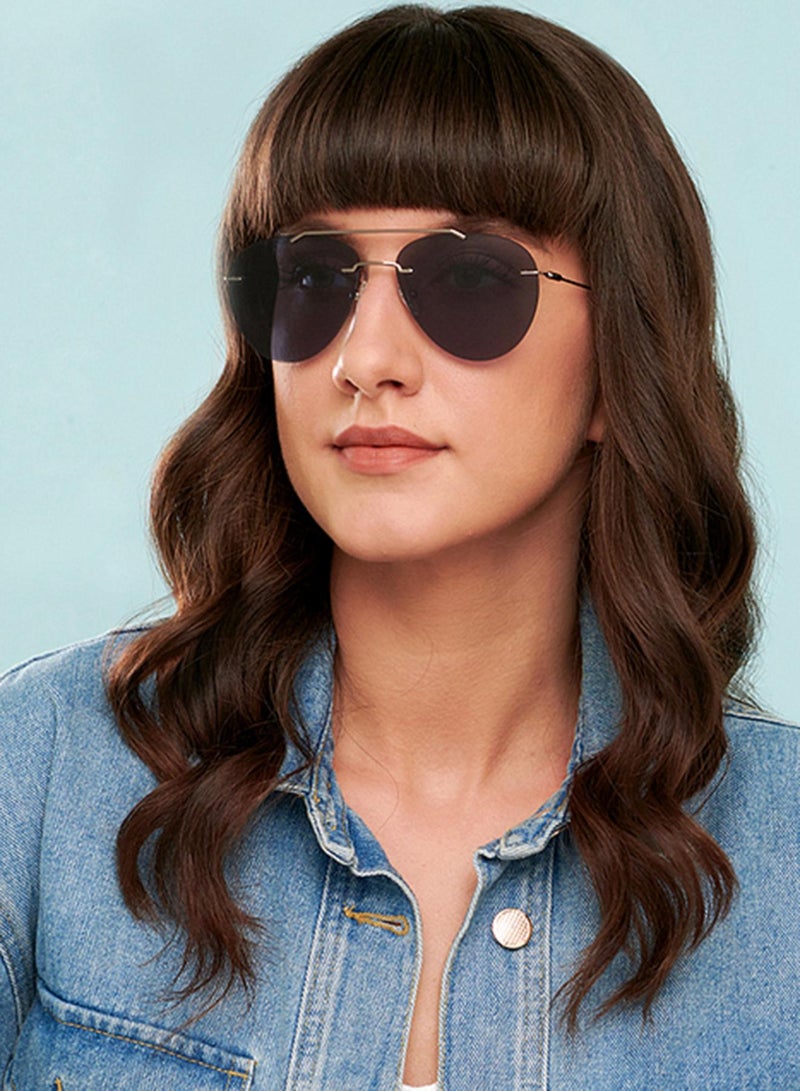 John Jacobs Unisex Gunmetal - Blue | Full Rim Pilot Stylish & Premium Polarized Sunglasses | JJ Tints | 100% UV Protected | Men & Women | Medium | JJ S13151 - Image 4