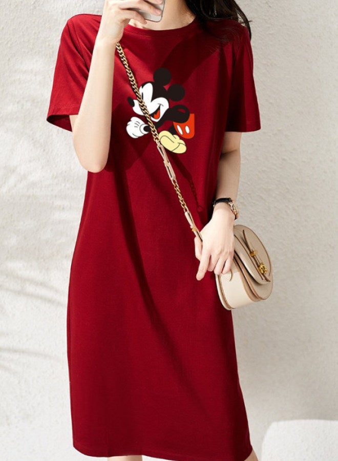 Yailla Summer Loose Tshirt Dress