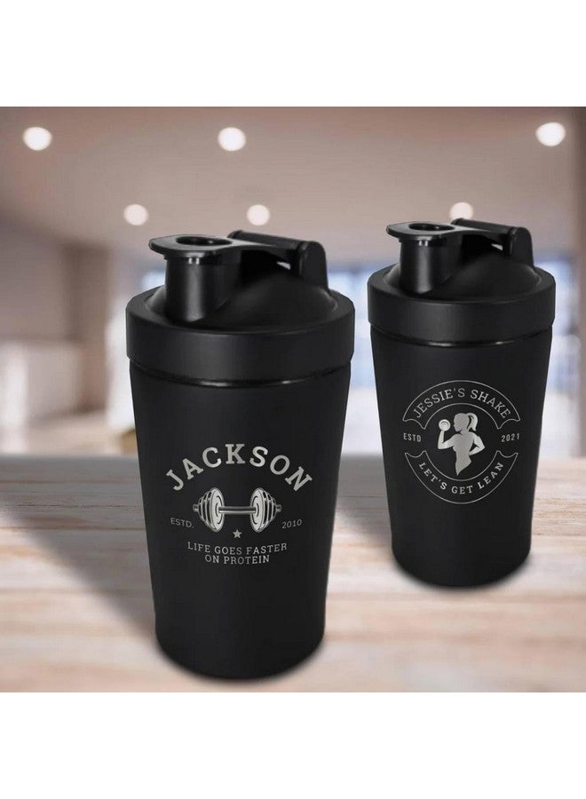 not available Not Available Customised Stainless Steel Shaker with Mixing Ball for Gym, Perfect for Protein Shakes and Smoothies, Gift for Birthday, Gym Gifts, Gym Shaker for Supplements (Black)  - Image 3