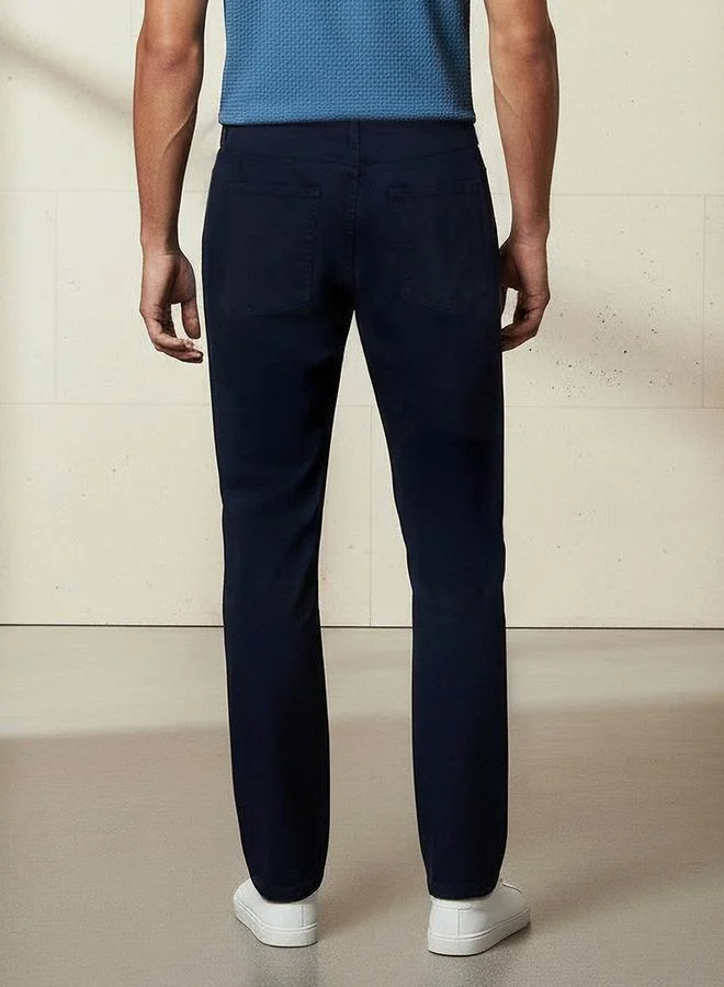 Splash FAV BLUE Smart Slim Fit Trousers for Men | Best Price UAE