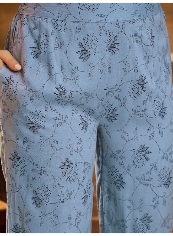 AKS Powder Blue Kurta Set - Image 3