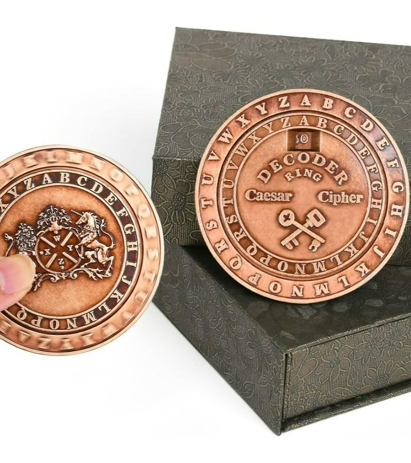 Silvery Copper Metal Puzzle Brain Teaser Spinning Top Desk Toy - Image 4