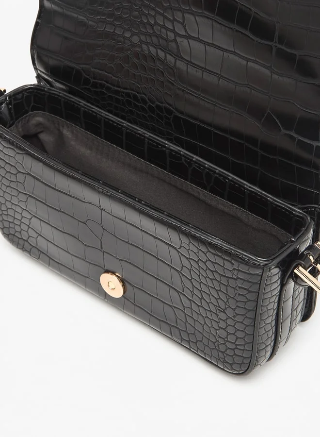 فلورا بيلا من شو إكسبرس Women Textured Shoulder Bag with Button Closure