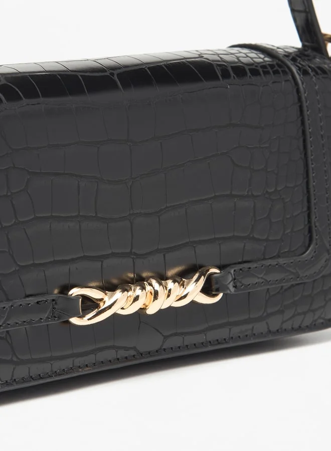 فلورا بيلا من شو إكسبرس Women Textured Shoulder Bag with Button Closure