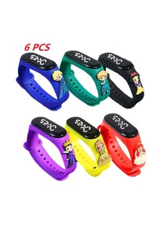 Kids' Water Resistant Silicone Digital Watch 6PCS