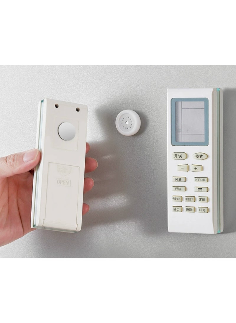 5pieces Magnetic Remote Control Holder Round Powerful Multifunction TV Air Conditioner Remote Control Holder Wall Mount Organiser Easy Installation Lightweight Portable Home Office Travel - Image 5