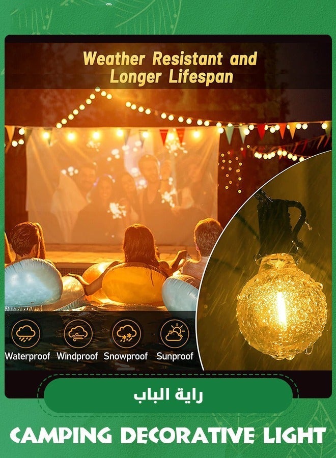 Arabest Outdoor String Lights LED, Globe String Lights with 2700K Warm White 11 Shatterproof G40 LED Bulbs,Waterproof String Lights for Party Porch Backyard Garden Bistro - Image 4