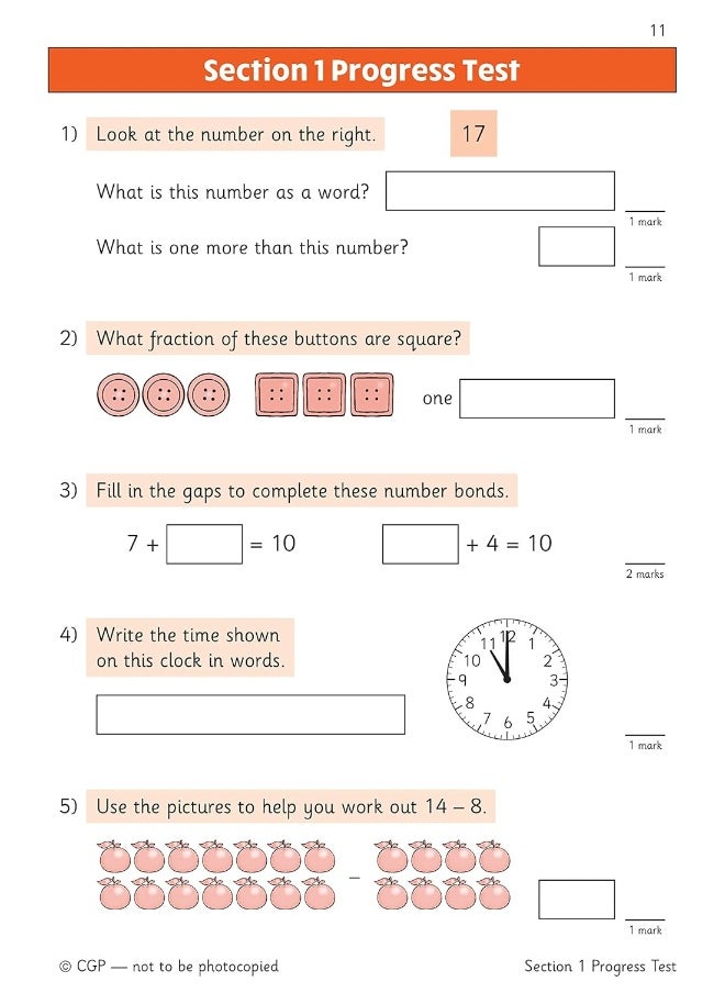 null - New KS1 Maths Year 1 Mental Arithmetic Targeted Question Book (incl. Online Answers & Audio Tests) - Image 1