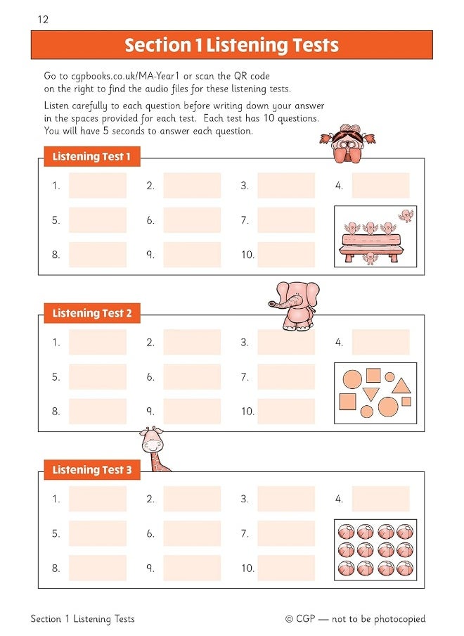 null - New KS1 Maths Year 1 Mental Arithmetic Targeted Question Book (incl. Online Answers & Audio Tests) - Image 1