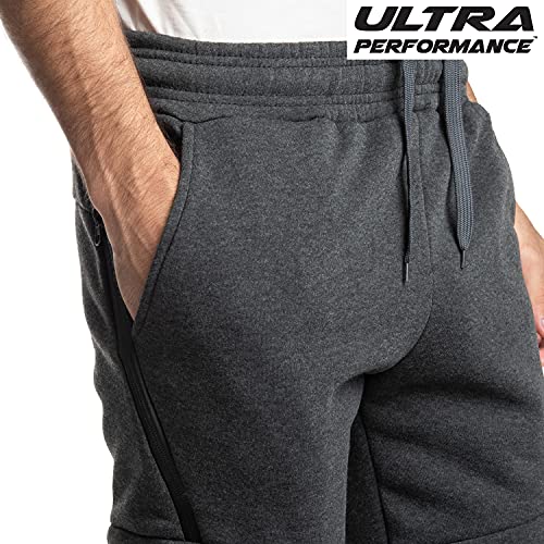 Ultra Performance سروال رياضي فليس بتقنية عالية الأداء 3 عبوات للرجال، بنطلونات رياضية للرجال مع جيوب بسحاب - Image 3
