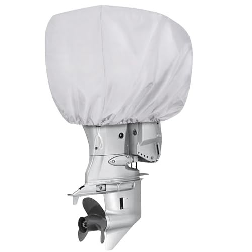 iCOVER Outboard Motor Cover Heavy Duty 600D Waterproof Engine Hood Covers, 23" DX13.5 WX16.5 H - Image 1