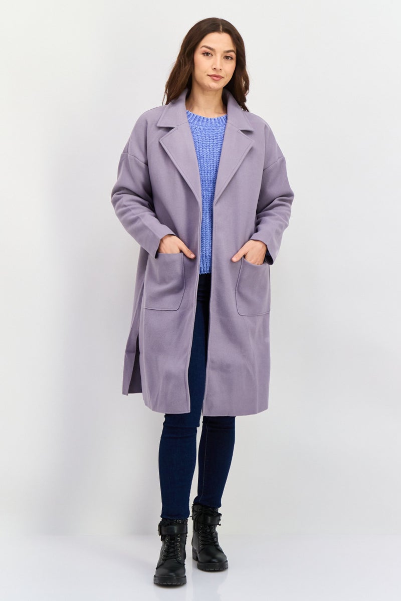 Sadie & Sage Women Plain Trench Coat, Grey  - Image 1