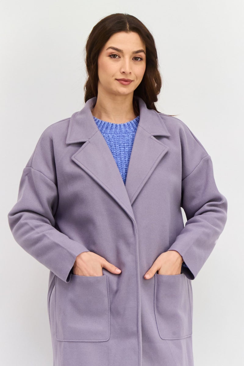Sadie & Sage Women Plain Trench Coat, Grey  - Image 2