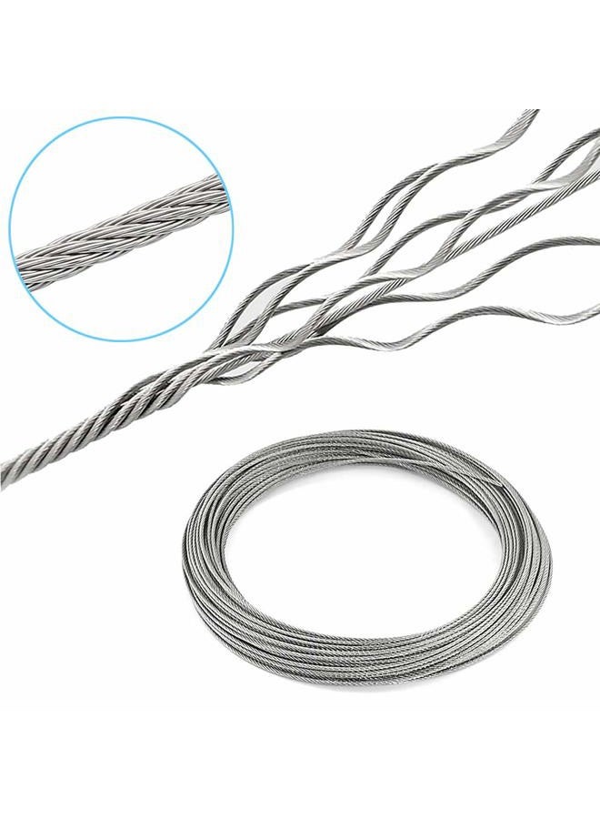 Amadget Stainless Steel Wire Rope, 316 Marine Grade Cable Railing Kit, Aircraft Wire Rope & Picture Hanging Kit for Railing, Decking, Boat Marine Hardware (1/16" x 180 Feet) - Image 4
