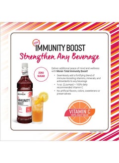 MONIN Monin - Total Immunity Boost, Immune Support Supplement, Liquid Blend of Vitamins, Minerals, & Antioxidants, Immune Boosting Vitamin C & D + Elderberry, For All Beverages, Low Calorie (33.8 oz + Pump)  - Image 4