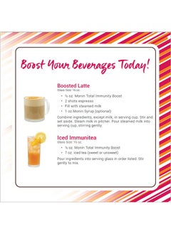MONIN Monin - Total Immunity Boost, Immune Support Supplement, Liquid Blend of Vitamins, Minerals, & Antioxidants, Immune Boosting Vitamin C & D + Elderberry, For All Beverages, Low Calorie (33.8 oz + Pump)  - Image 5
