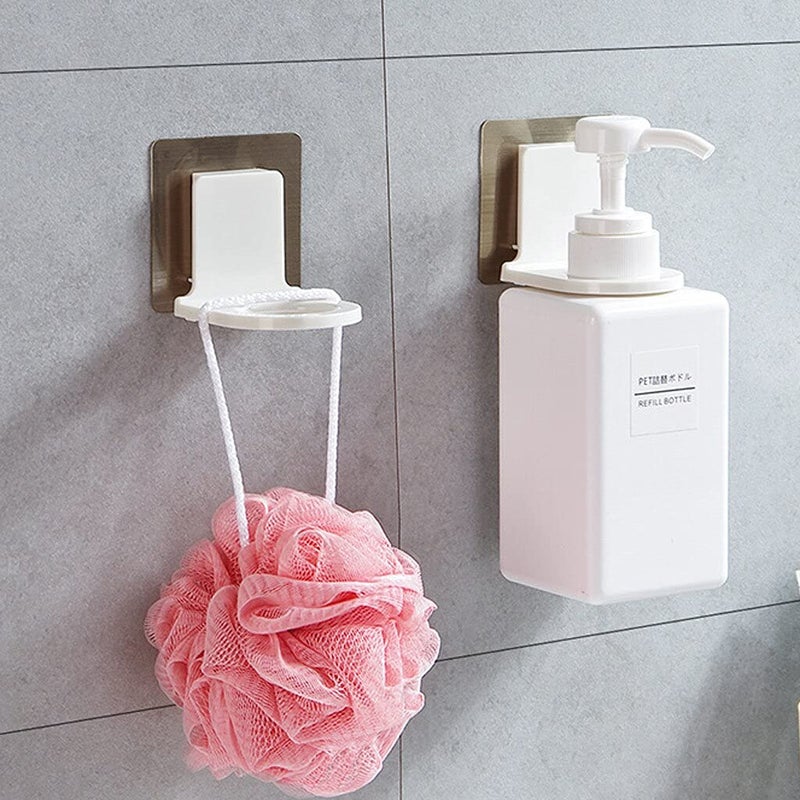 NGEL Bottle Rack Hook, Self Adhesive Wall Mounted Shampoo Holder Hook, Shower Gel Bottle Rack Hanger(Pack of 2) - Image 3