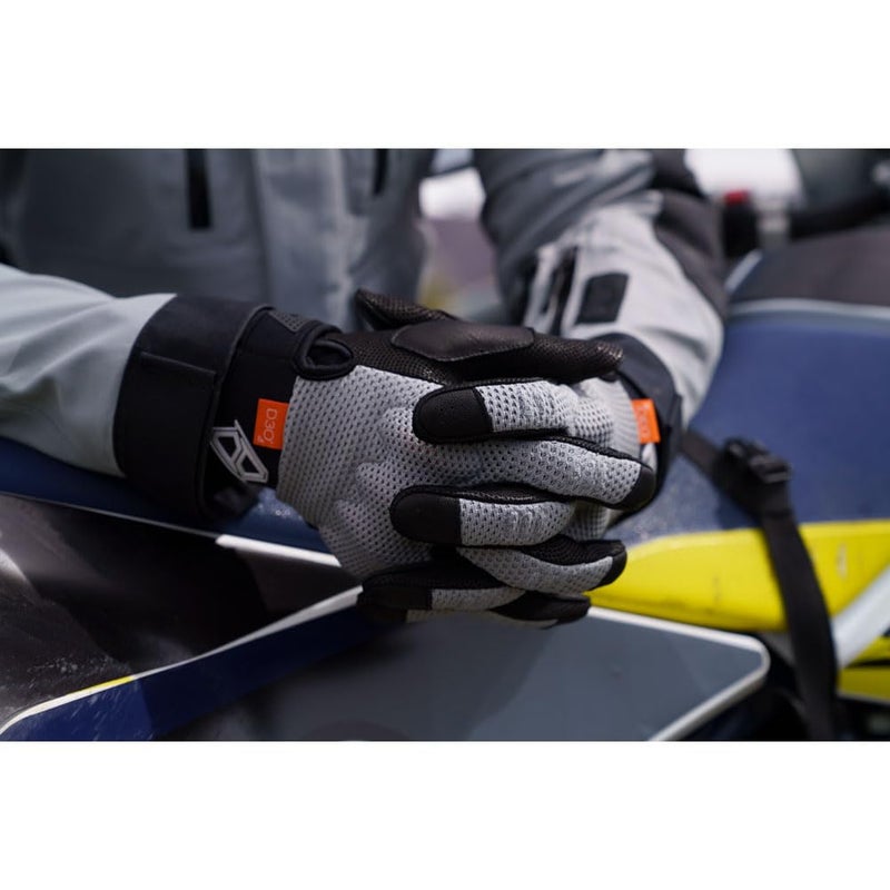 MSRâ„¢ ADV Air Motorcycle Dual Sport Dirt Bike Warm Weather Vented Gloves w/D3O (Medium, Gray) - Image 4