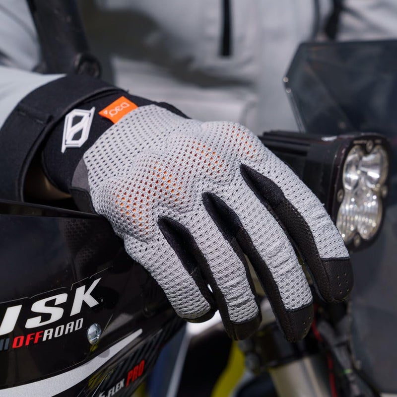 MSRâ„¢ ADV Air Motorcycle Dual Sport Dirt Bike Warm Weather Vented Gloves w/D3O (Medium, Gray) - Image 5