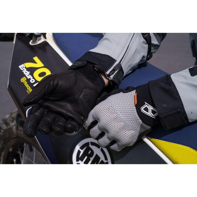 MSRâ„¢ ADV Air Motorcycle Dual Sport Dirt Bike Warm Weather Vented Gloves w/D3O (Medium, Gray) - Image 3