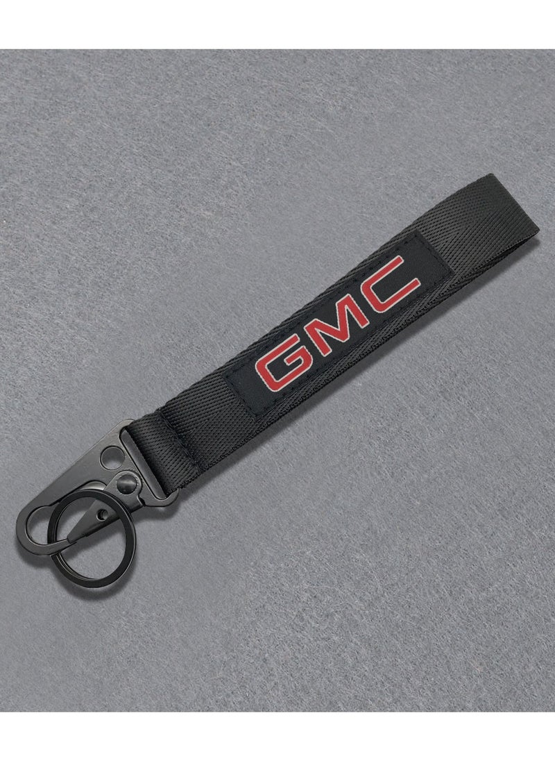 GMC - Premium Type Fabric Strap Keychain Car Key Chain, Home Keychain 1pcs gmc - Image 1