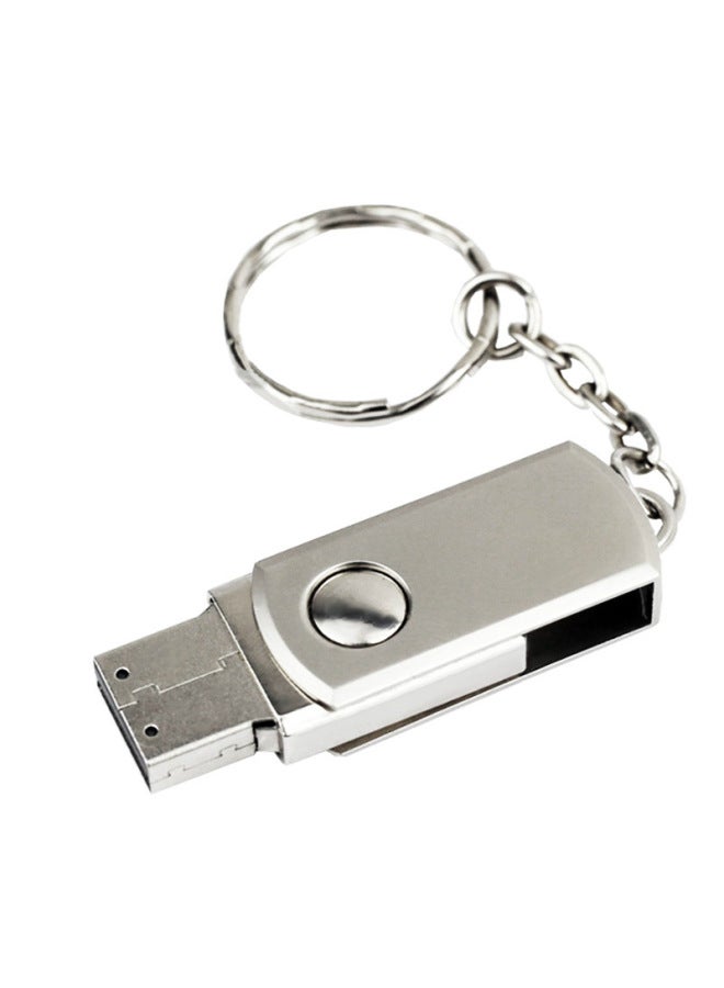 U Disk 256G/128G/64g Large Capacity U Disk Computer Mobile Phone Integrated Universal Student Office Genuine Goods USB 3.0-Color:Silver High-end Version 【high-speed Transmission】-Capacity:【256】gb Comes With Two Kinds Of Adapters And Chains - Image 1
