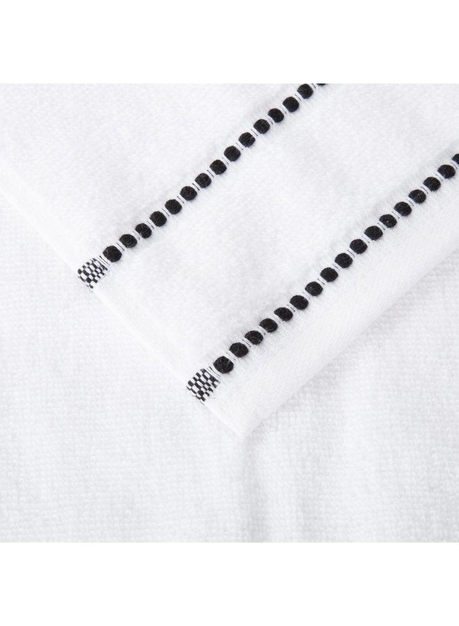 Lavish Home 6PC Towel Set - 525GSM 100% Cotton Bathroom Essentials with 2 Bath Towels, 2 Hand Towels, and 2 Wash Cloths - Absorbent Sheets for Bath, Shower, Gym, Spa, and Dorm Room by Lavish Home (White) - Image 2