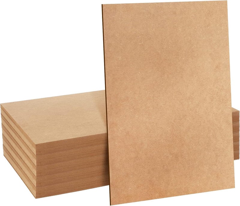 RK Trends 3.4 mm Thick Pack of 6 Pcs MDF Boards for DIY Art & Crafts,Wood MDF Sheets for Craft Work, Painting, Resin Art, Fluid Art, Decoupage, Mandala Art, Pyrography. (9 Inch X 12 Inch). - Image 1