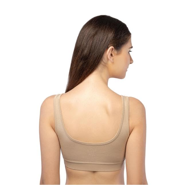 LAVOS Cotton Womens Non-Paded Everyday Comfort Full-Coverage Bra (Skin, Large) - Image 2