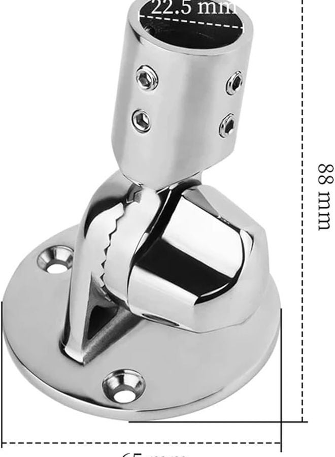 قاعدة سطح السفينة القابلة للتعديل من الفولاذ المقاوم للصدأ 316 لتركيب هوائي القارب البحري مع آلية سنارة لسكك راديو العربات المنزلية المتنقلة - Image 3