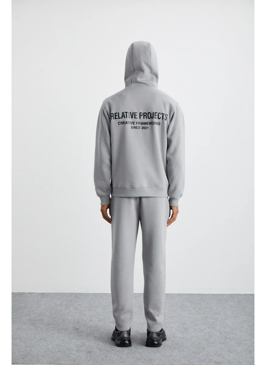 جريميلانج Elian Men's Cotton-Polyester Dark Grey Sweatpants