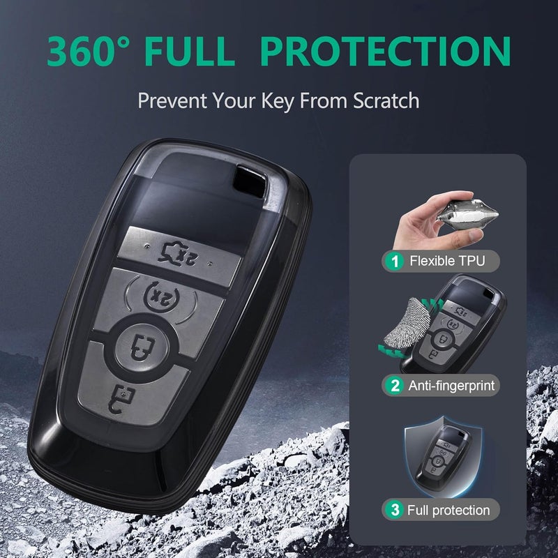 Flensent Clear TPU Key Fob Cover for Ford 5 Buttons - Fits Multiple Models - Image 5