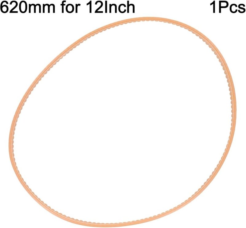 Orange PU V Ribbed Motor Conveyor Belt For Woodworking Band Saw 620mm For 12 Inch Replacement - Image 3