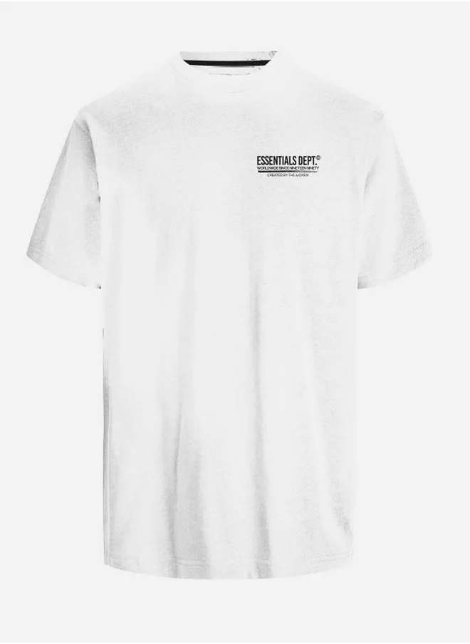 JACK & JONES Essentials Print Crew Neck T-Shirt