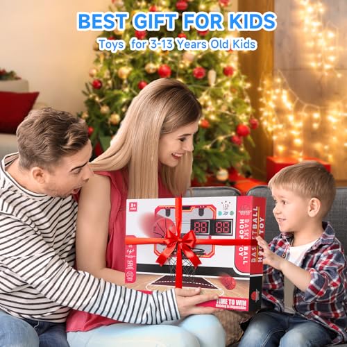 vignuto Indoor Basketball Hoop for KidsOver 3 Years Old Over The Door Basketball Hoop with Scoring Countdown and Music Accompaniment Kids Toys - Image 5