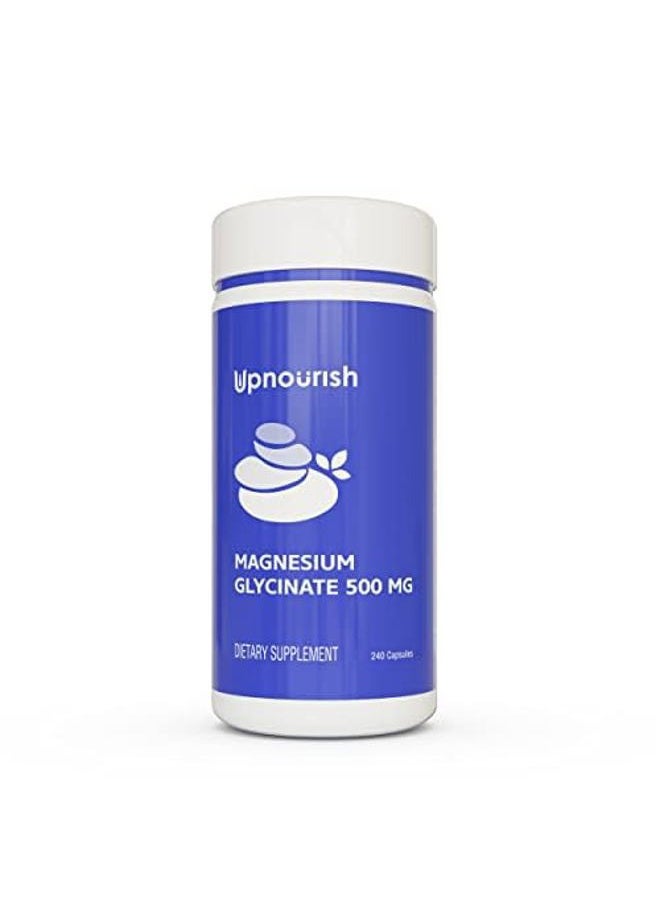 UpNourish Magnesium Glycinate Chelate 500mg Capsules - Highly Absorbable Chelated Magnesium - Pure Magnesium Supplement for Sleep & Calm Support, Nervous, Muscle & Bone Health  - Image 4