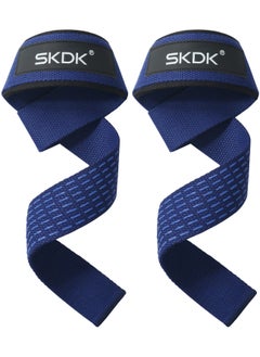 SKDK Non-Slip Silicone Lifting Straps, Straps for Gym, Weightlifting, Wristbands Gym Straps for Gym Women, Men, Weightlifting, Bodybuilding, Strength Training, Blue  - Image 1