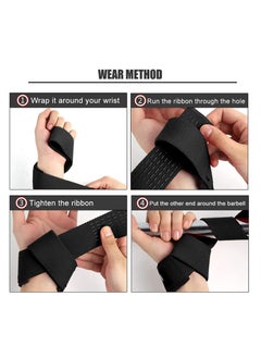 SKDK Non-Slip Silicone Lifting Straps, Straps for Gym, Weightlifting, Wristbands Gym Straps for Gym Women, Men, Weightlifting, Bodybuilding, Strength Training, Blue  - Image 3