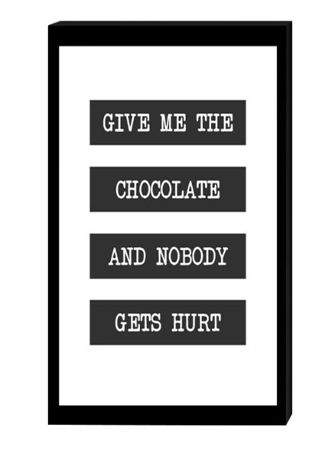 RYN Modern Wall Decor Painting With Inner Frame Black/White 40 x 60centimeter - Image 2